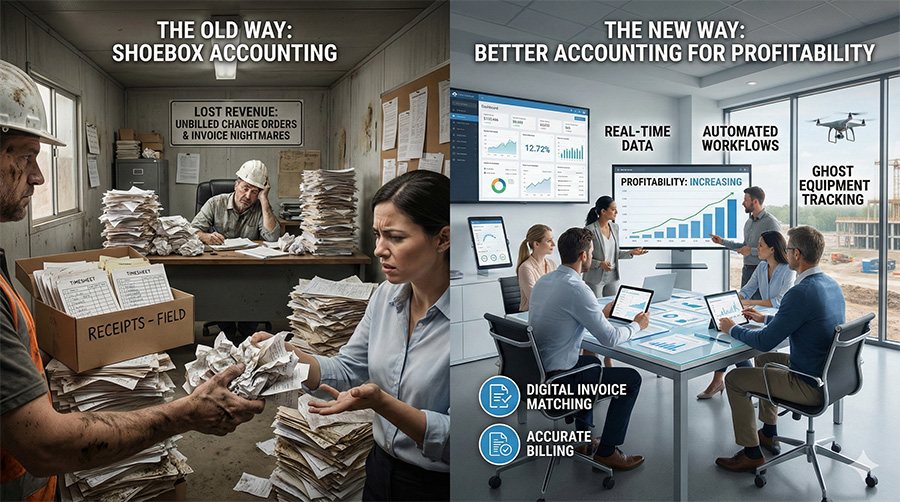 construction company accounting profitability